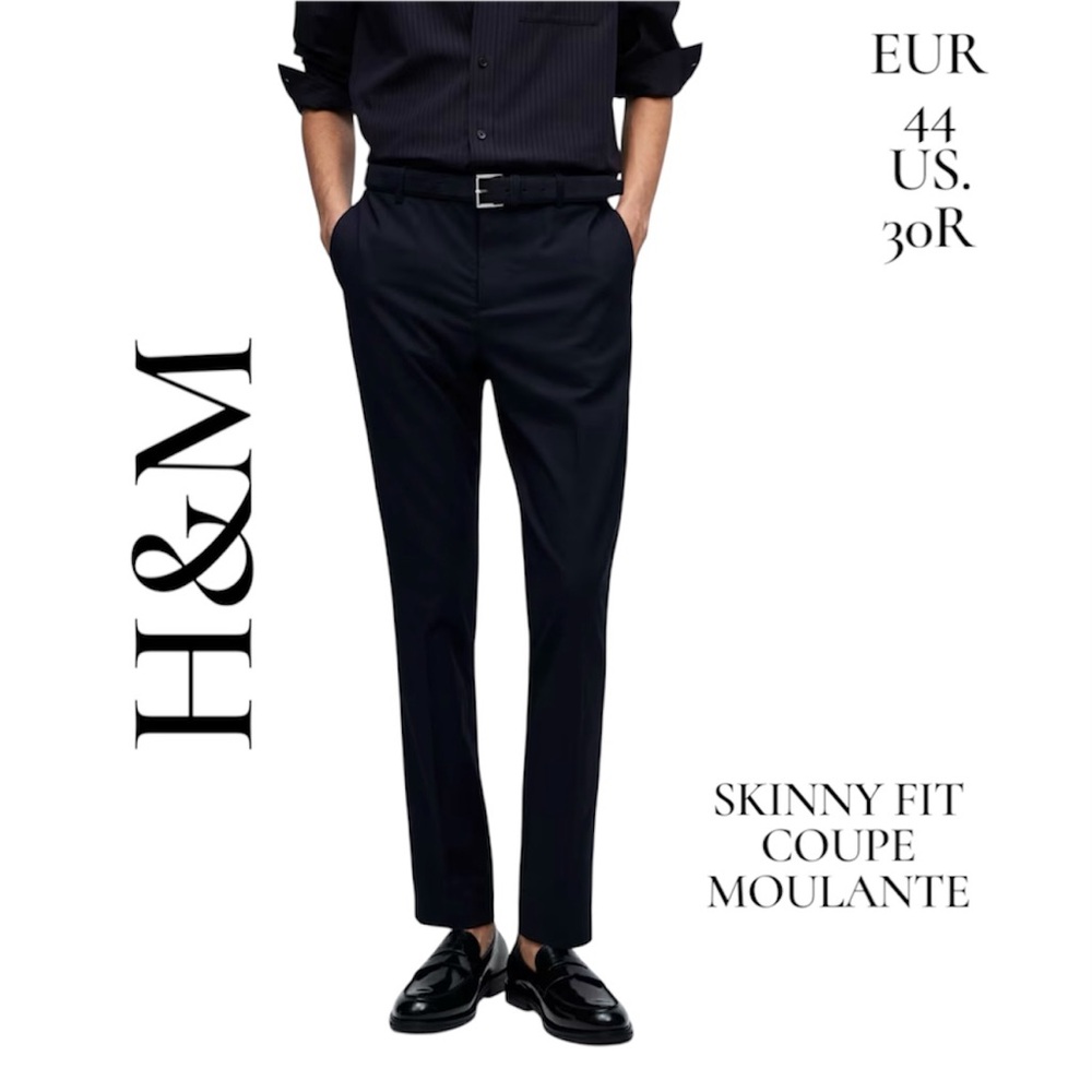 H&M Men's PANTS SKINNY FIT
COUPE MOULANTE EUR 44 / US 30R